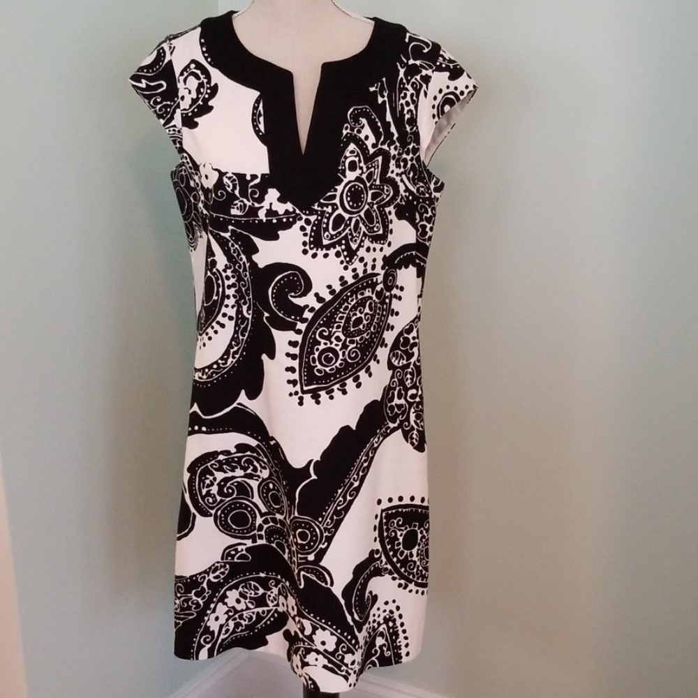 Kate Spade Black & white Dress Heleen Sz 10